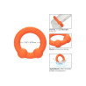 alpha ring by Calextotics Cockring Alpha Dual Ball 37mm Orange